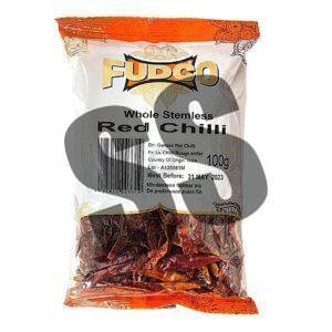 Fudco whole stemless red chilli 100g