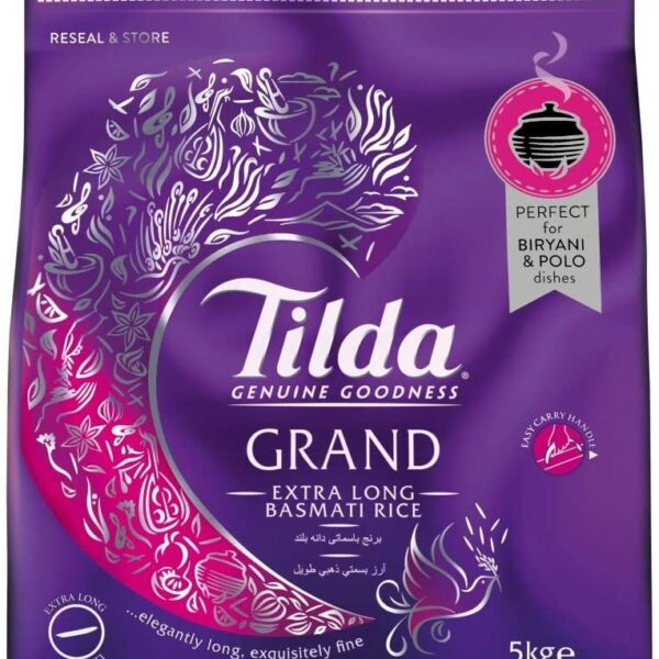 Tilda Grand Extra Long Basmati Rice 5kg