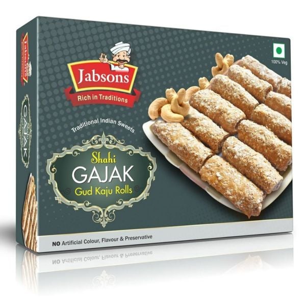 Jabsons Shahi Gajak Gud Kaju Rolls 350g (Large pack)