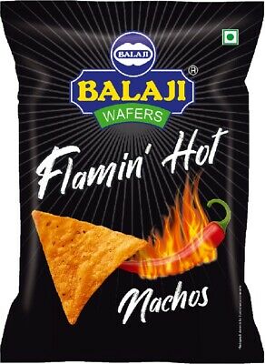Balaji Flamin' Hot Nachos Crisps 140g (Large Pack)
