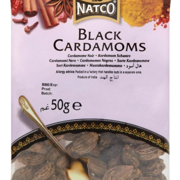 Natco Premium Black Cardamom (Black Ellachi) 50g