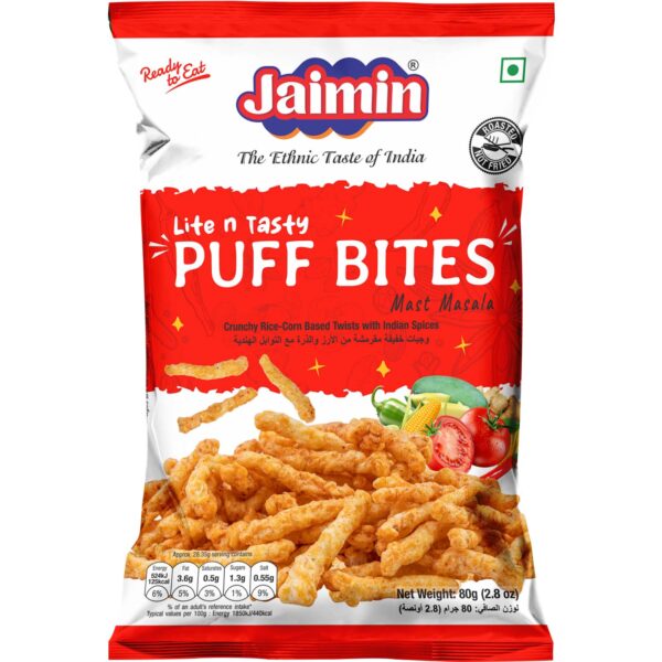 Jaimin Premium Puff Bites - Mast Masala 80g