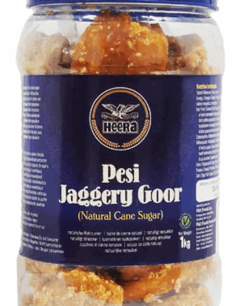 Heera Premium Pesi Gur (Jaggery) Jar 1kg