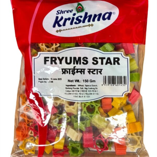Shree Krishna Fryums Star Shape 150g