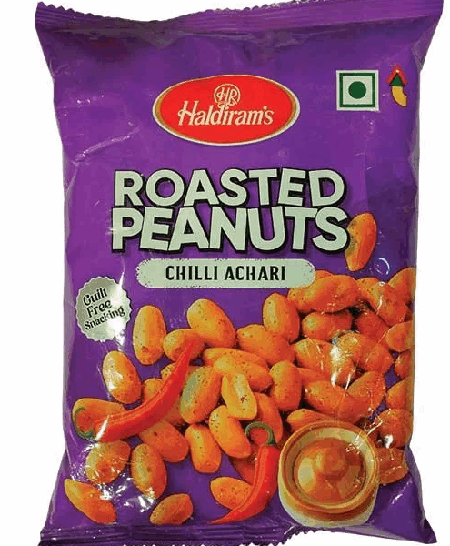Haldiram's Roasted Peanuts - Chilli Achari 140g