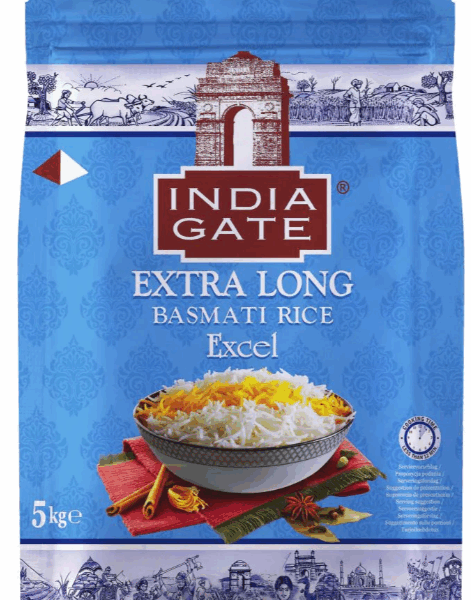 India Gate Extra Long Excel Basmati Rice 5kg