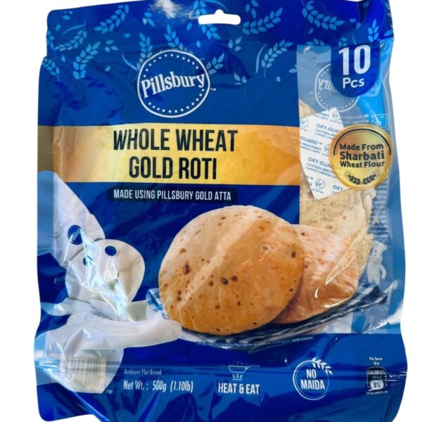 Pillsbury Heat & Eat Premium Whole Wheat Gold Roti (10 Pieces)
